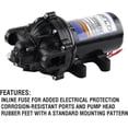 thumbnail image 4 of Everflo 12V On-Demand Diaphragm Pump - 5.5GPM, 60 PSI, Quick Attach Ports, 4 of 8