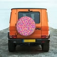 thumbnail image 4 of Haiem Spare Tire Cover , Wheel Cover with Colorful Donuts 1 printed, Camper Spare Tire Cover Fit for Jeep Wrangler Rv SUV Truck Travel Trailer-15 inch, 4 of 8