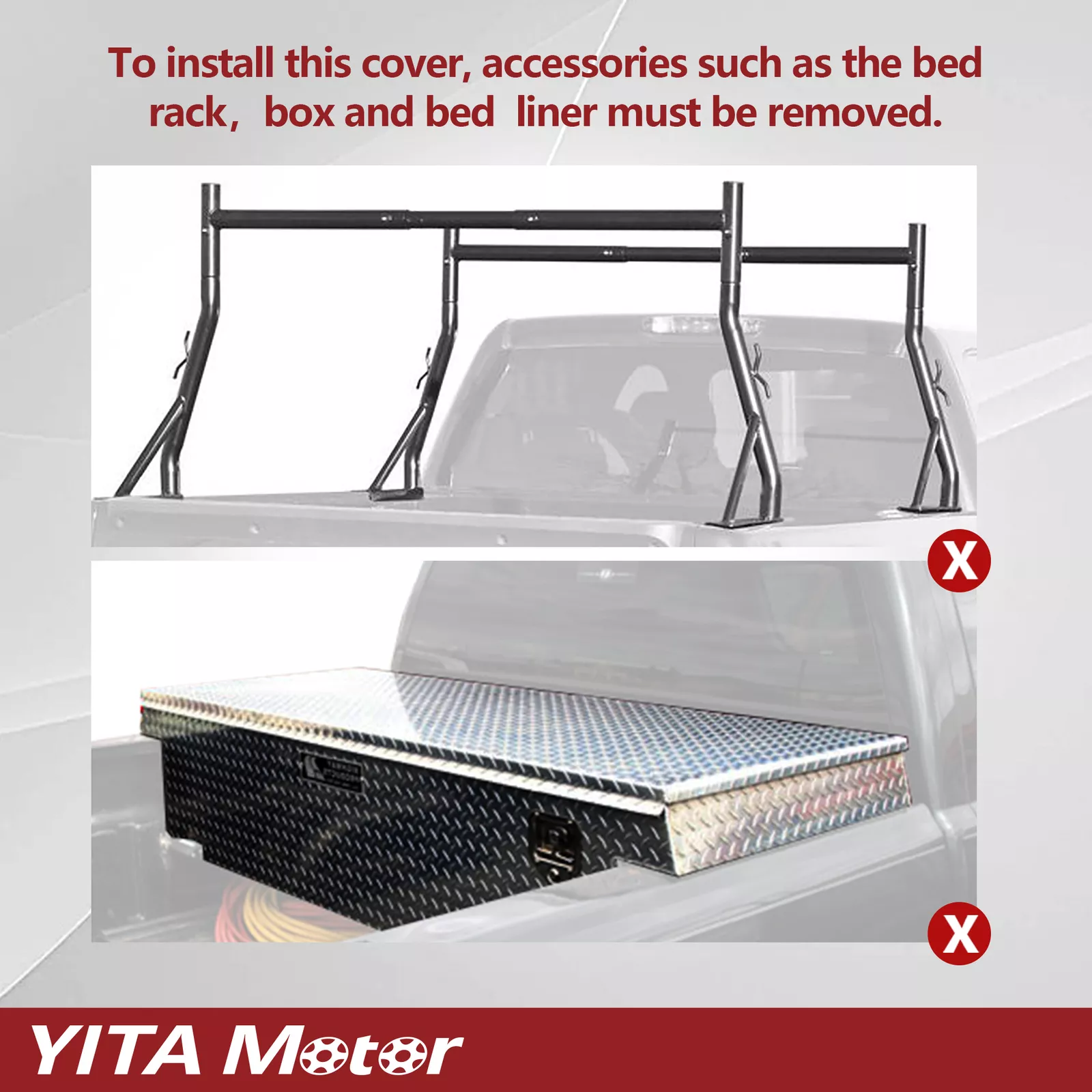 RVNI 6.2 ft Bed Soft Roll up Truck Bed Tonneau Cover for 2015-2022 Chevy Colorado/GMC Canyon waterproof