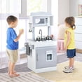 thumbnail image 2 of Costway Cocina de Juguete Doble Cara para Niños Más de 3 Años Set de Cocina de Simulación 44 x 39 x 93 cm Blanco, 2 of 10