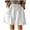 White-13, variant on Owordtank Womens Summer Flat Front Shorts with Pockets Cotton Linen Wide Leg Lounge Shorts