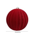 thumbnail image 2 of 6 Inch Velvet Christmas Balls, Velvet Xmas Tree Ornaments Balls Decorations Hanging Flocked Ornaments for Christmas Tree Home Garland Holiday Party Decor (Wine, 1Pc), 2 of 5