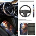 thumbnail image 3 of Jeiento Eagle Car Seat Cover Full Set Floor Mats US Flag Steering Wheel Cover Seatbelt Pad Armrest Cover Cup Coaster Keychains Patriotic 4Th of July Universal Auto Interior Accessories Set 17 Pack, 3 of 8
