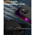 thumbnail image 5 of for iPhone 13 Pro Max Case, with Screen Protector, Dust-Proof Port Cover, Full-Body Non-Slip Silicone Rubber Covered, Military Grade Drop-Proof Shockproof Phone Case, Black/Black, 5 of 14