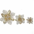 thumbnail image 2 of 12 Pieces Glitter Christmas Tree Decoration, Christmas Tree Decoration Ornament Christmas Flower Decor, Christmas Tree Pendant (Orange, 24 cm), 2 of 3