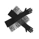 thumbnail image 3 of Guantes largos con borlas para mujer para baile latino, ideal para disfraz de noche de Halloween. negro, 3 of 9