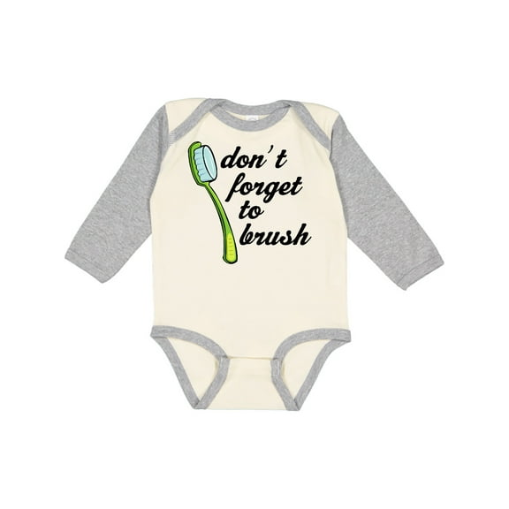 Inktastic Dentist Toothbrush Dental Hygienist Boys or Girls Long Sleeve Baby Bodysuit