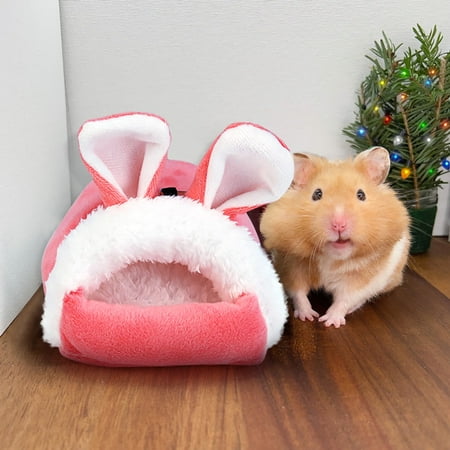 Nrmrqz Mini Hamster Nests Golden Bear Cotton Nests Hamster Warm Winter Detachable Nests Cute Cute Nests Honey Bag
