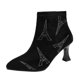 thumbnail image 1 of NECHOLOGY Botas Mujer Adulto Femenino Zapatos Botines para mujer Botas de invierno de tacón sexy de cuero de diseñador de Italia para mujer Tacón grueso (Black, 7), 1 of 7