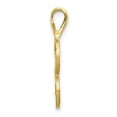 thumbnail image 2 of Diamond2Deal 10K Yellow Gold Grooved Letter S Initial Pendant for Women, 2 of 5