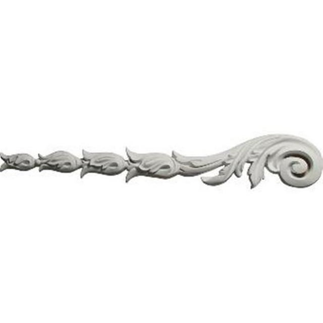 Ekena Millwork ONL06X37FL-L 6 In. W X 37.37 In. H X 1.12 In. P Architectural accent - Flower Bell Drop Onlay- Left