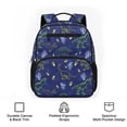 thumbnail image 6 of Jeiento Dinosaur Preschool Toddler Bag for Girls 2-5, 13.5 Inch Lightweight Kids Backpack, 5 Pocket Bookbag with 2 Mesh Side Pockets for Water & Snacks, Blue, 6 of 7