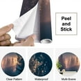thumbnail image 4 of Peel and Stick Wallpaper Waterproof Morning forest Stunning light rays from rising sun foggy spruce forest Wall Mural Decor Self Adhesive and Removable 69in x 98in, 4 of 8
