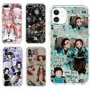 Kimetsu No Yaiba iPhone Case Zenitsu Nezuko Phone Case Kakashi Samsung Galaxy Case Demon Slayer For iPhone 13 13Pro 13Pro Max 12 12Pro 12Pro Max11 11 Pro Max XS XR X 6S 7 8 Plus