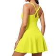 thumbnail image 2 of DHFJKG Women Workout Dresses With Built In Bra Cross-Back Adjustable Straps Scoop Neck Yoga Dress For Gym Running Tennis Lightweight Athletic Dress Trendy Dresses, 2 of 4