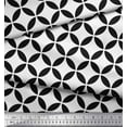 thumbnail image 3 of Soimoi White Cotton Jersey Fabric Circle Art Geometric Print Fabric by the Yard 58 Inch Wide, 3 of 3