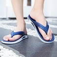 thumbnail image 2 of Mens Flip-Flops Slip-on Flat Heel Non-Slip Slides Thong Men's Bathroom Shower Shoes House Slippers Lightweight Beach Sandals, 2 of 10