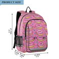 thumbnail image 2 of FORMRS School Backpack 17" Student Travel Bag with Laptop Compartment, Pink Doughnuts, 2 of 7