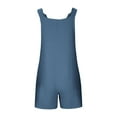 thumbnail image 4 of TBWNWG Overall Shorts Summer Solid Color Short Jumpsuit for Girls,Size 13-14 Years, 4 of 4