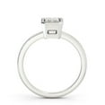 thumbnail image 3 of Spot Jewel 14K White Gold Plated Solitaire Ring – 1.8 Ct Emerald Cut Lab Created Diamond Engagement Ring – Timeless Bezel Design for Women – A Romantic Wedding Gift for Her, 3 of 4