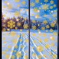 thumbnail image 4 of Decoraciones navideñas, 3 hojas de copos de nieve blancos, calcomanías para ventanas, País de las Maravillas, 4 of 5