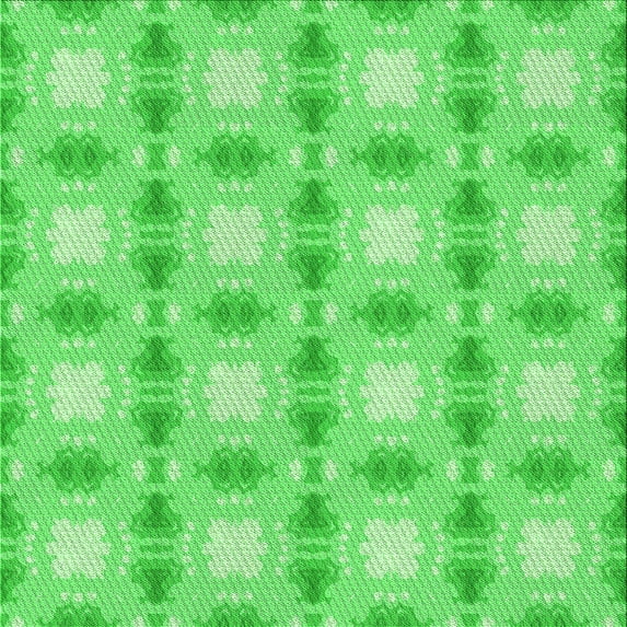 Ahgly Company Indoor Square Patterned Neon Green Area Rugs, 7' Square