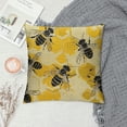 thumbnail image 2 of Qinduosi Summer Bee Pillow Covers of , Yellow Bee Decorations Throw Pillows Spring Outdoor Pillowcase Bee Kind Decor Farmhouse Summer Cushion Case for Couch Home Sofa White, 2 of 5