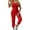 Red, variant on FAFWYP Women's Casual Cargo Overalls Sleeveless One-Piece Waist Suspenders Long Leggings Plain Jumpsuits with Pockets