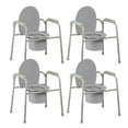 thumbnail image 4 of McKesson Steel Bathroom Commode Chair with Fixed Arms, 350-lb Weight Capacity, 4 Ct, 4 of 9