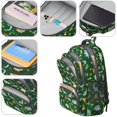 thumbnail image 4 of Dinosaur and Volcano Green Pattern Backpack for School, Cute School Bag with Adjustable Shoulder Straps and Padded Back, 16.9"x12.6"x5.9", 4 of 5