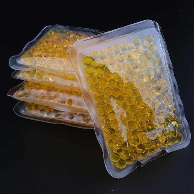 5 Pcs Perles Flexibles Réutilisables Micro-Ondables - Jaune, 10cm