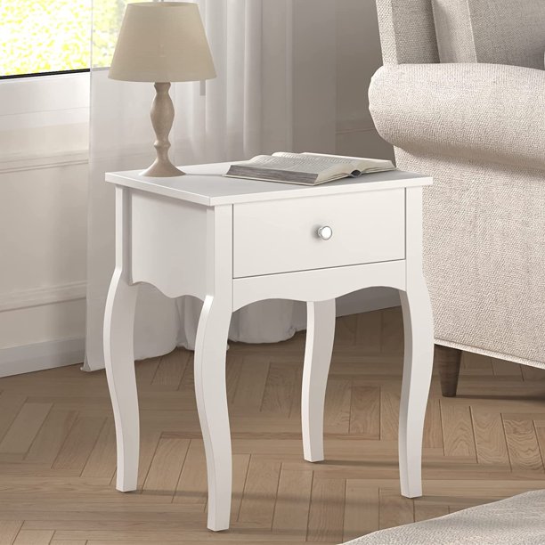ChooChoo End Table with Wavy Silhouette & Curved Legs, Narrow