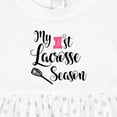 thumbnail image 4 of Inktastic My 1st Lacrosse Season Girls Baby Dress, 4 of 5