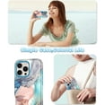 thumbnail image 6 of CASEFIV for iPhone 16 Pro Case,Marble Pattern 3 in 1 Heavy Duty Shockproof Rugged Hard PC+Soft Silicone Drop Protective Girls Women Cover,Blue, 6 of 6