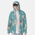 thumbnail image 3 of Picia Teal Mama Llama Women's Men's UPF 50+ Sun Protection Hoodie Shirt Long Sleeve SPF Fishing Outdoor UV Hiking Lightweight Shirts-Large, 3 of 9