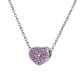 thumbnail image 4 of Charm para Pulsera LuckyLy, Dije de Corazón, Acero Inoxidable y Zirconia Cúbica Rosa, Modelo Lucía plateado UNITALLA, 4 of 8
