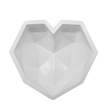 - Handmade Love Heart Diamond Shape Silicone Cake Chocolate Molds For Pudding Chiffon Cake Mousse Dessert Baking Pastry Tools