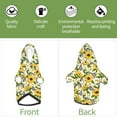 thumbnail image 6 of Cauagu Sunflowers And Butterflies Pattern Winter Pet Hoodie Sweatshirts- Dog Hoodie Sweater with Leash Hole - Cute Dog Hoodie - Pet Clothes Puppy Cat Custume -Small, 6 of 8
