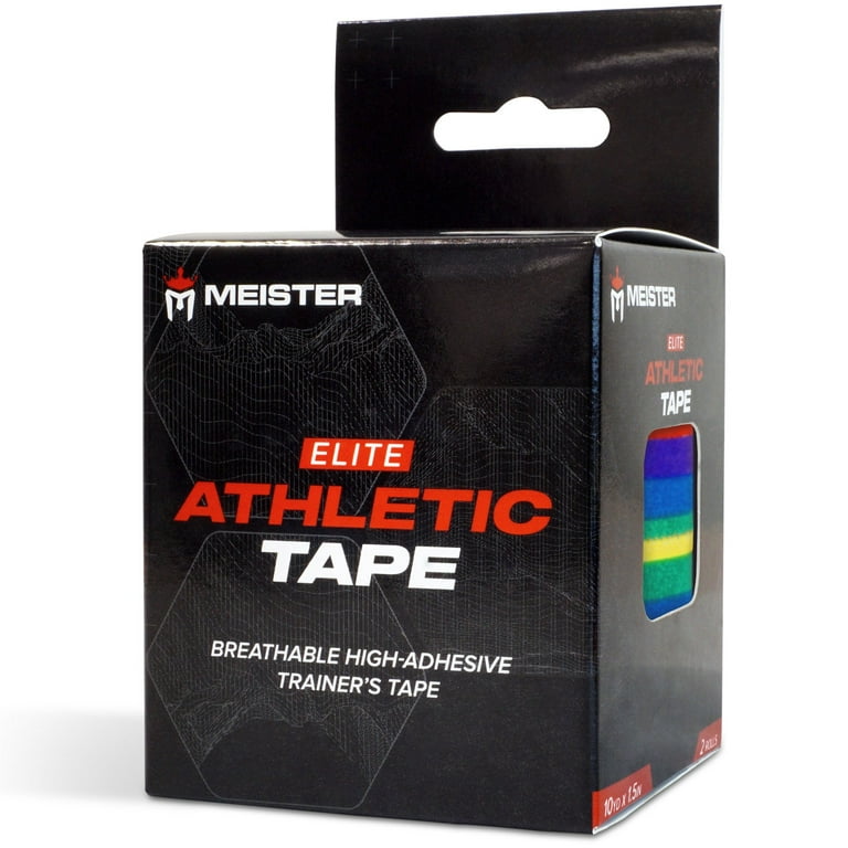 Meister Elite Athletic Tape - Breathable High-adhesive Trainer's Tape - 2 Roll Pack - Pride Flag