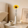 thumbnail image 5 of Artificial Green Sunflower Floral Arrangement | 14.17in Fake Flowers Plastic Bouquet | Home Wedding Event Mall Display Decor | Bendable Stemss, Realistic Look, 5 of 6