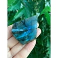 thumbnail image 2 of WHOLESALE Natural Labradorite Slab, 1.5"-3.5" Raw Polished Face Labradorite Slices, High Flash Specimen, Raw Labradorite Free Shape (5 Pounds: 30 - 45 pieces), 2 of 9