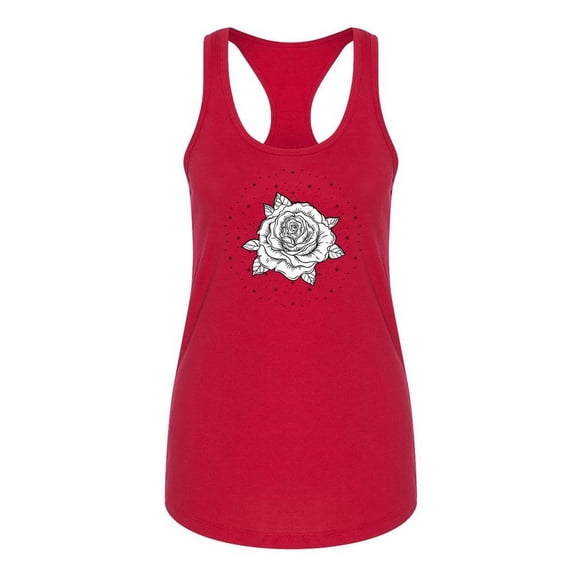 Rose Over Stars Racerback Tank Women -Image by Shutterstock, Female x-Small