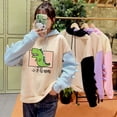 thumbnail image 2 of Sudadera con capucha de dinosaurio estilo Y2K para mujer, sudaderas con capucha con cuernos bonitos, suéteres hawaianos de otoño e invierno, ropa a juego para adolescentes de Halloween, 2 of 5