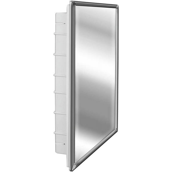 Zaca 11-1-26-32 Regulus Frame Recessed Mount Medicine Cabinet-Reversible for Left/Right Swing, 26"L x 16"W, 6 Shelf, Chrome