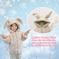 thumbnail image 5 of Coerni Toddler Baby Girls Faux Coats Winter Fleece Jacket Warm Clothes Bunny Rabbit Ear Full Zip Hooded Outwear 1-6 Years, 5 of 7