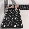 thumbnail image 2 of Kitchen Rugs Sets Of 2,Black White Medical Symbol Pattern Anti Fatigue Kitchen Mat Rugs Non Slip Washable,Decorative Kitchen Floor Mats for Kitchen,Sink,Laundry,17"x47"+17"x47", 2 of 5