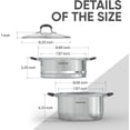 thumbnail image 4 of SUNHOUSE - 3.1 Quart Steamer Pots With Lid 2-Tier Multipurpose Stainless Steel Steaming Pot Cookware With Handle For Vegetable, D, 4 of 9
