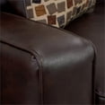 thumbnail image 6 of Kingfisher Lane Pillow Back Contemporary Faux Leather Sofa in Chestnut Brown, 6 of 10