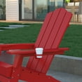 thumbnail image 6 of Emma + Oliver Set of 2 Adirondack Rocking Chairs with Cup Holders, Weather Resistant HDPE Adirondack Rocking Chairs in Red, 6 of 12
