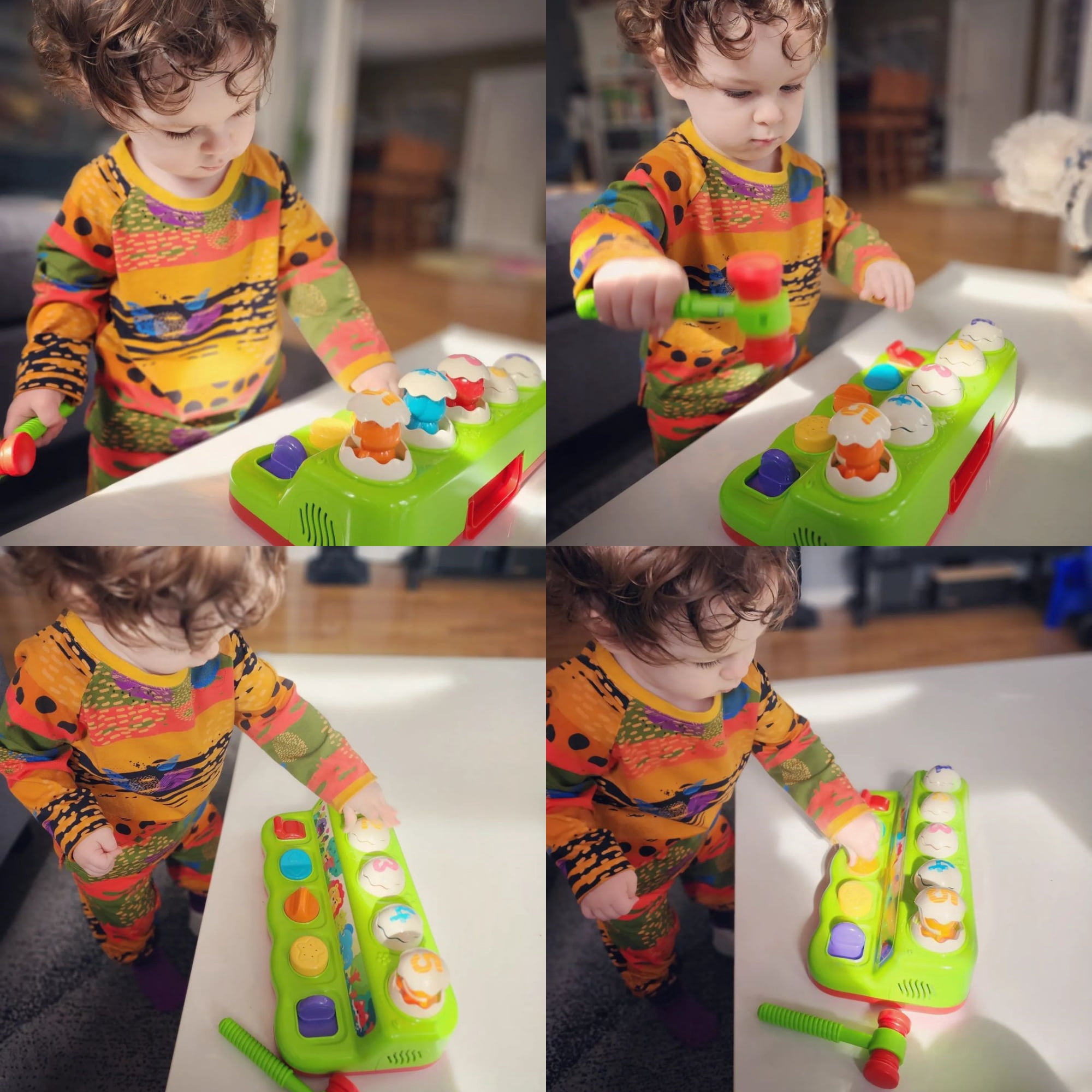 Yerloa Interactive Pop up Animal Toys with Music & Light, Montessori Cause and Effect Toys for 1 Year Old Boy Girl Early Learning Musical Baby Toy 9-12-18 Months STEM Toddler Toy Age 1-2 Gift